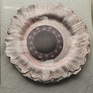 New Nouveau Rose Gold Textured Reef Charger For Plates Scalloped Set Of 4